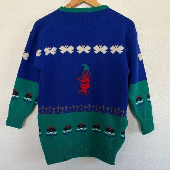 The Irish Scene Wool Sweater Intarsia Leprechaun Ireland Men’s Medium Vintage - Picture 6 of 12